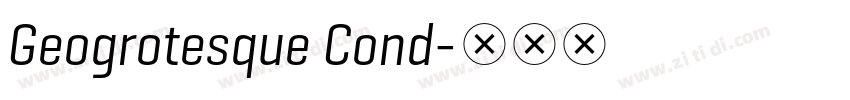 Geogrotesque Cond字体转换